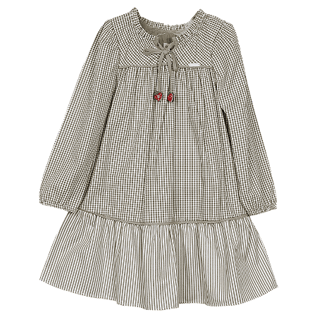 VESTIDO OXFORD XADREZ VERDE PISTACHE