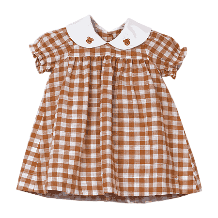 VESTIDO BIARRITZ XADREZ TERRACOTA