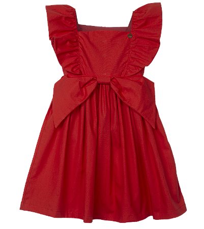 VESTIDO GALLES VERMELHO CORAL