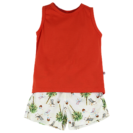 CONJUNTO ESTAMPA COQUEIRO FUNDO OFF