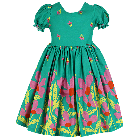 VESTIDO ESTAMPA BARRADO BRISA DE FLORES