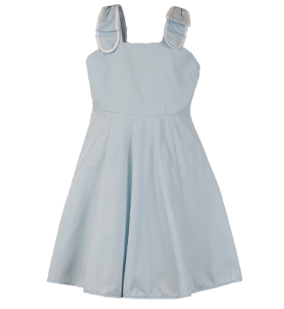 VESTIDO MAQUINETADO AZUL