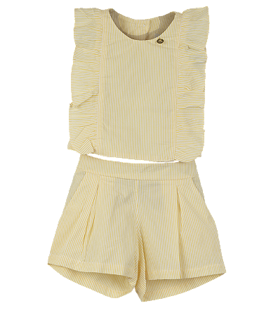 CONJUNTO ANA RUGA LISTRAS AMARELO