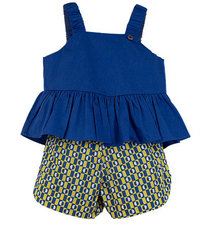 CONJUNTO PONTINHO DE LUZ AZUL E AMARELO