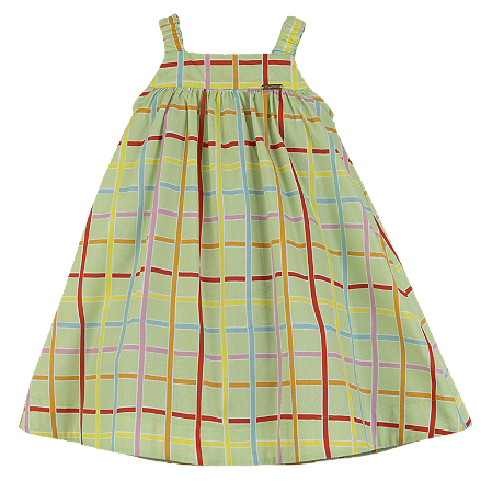 VESTIDO QUADRICULADO MIL CORES VERDE
