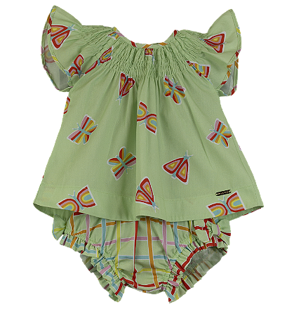 VESTIDO ESTAMPA BORBOLETA DE MIL CORES
