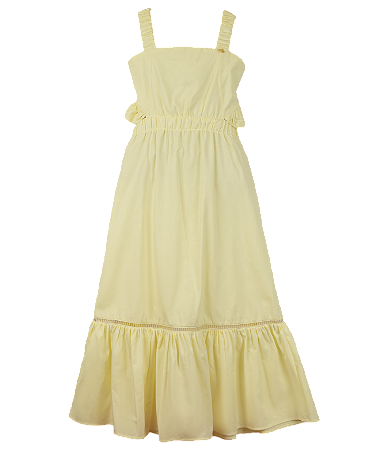 VESTIDO MAQUINETADO AMARELO