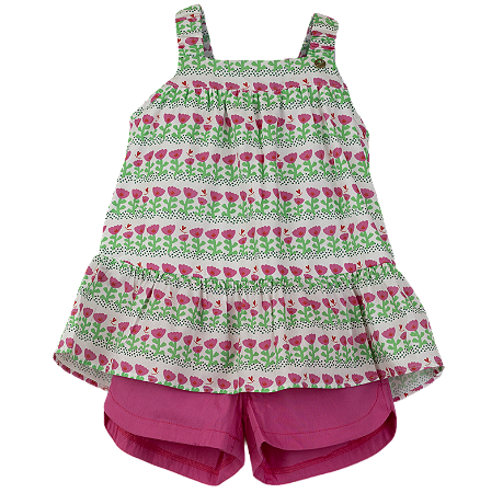 CONJUNTO ESTAMPA FLORESCER ROSA