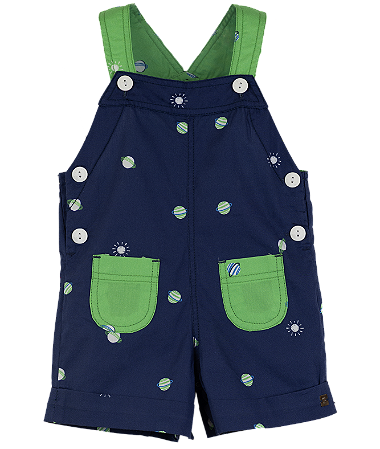 MACAÇÃO ESTAMPA MINI PLANETAS AZUL E VERDE