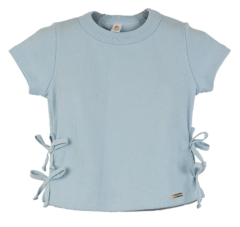 BLUSA MALHA CANELADA AZUL