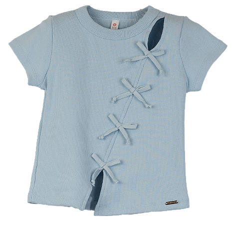 BLUSA MALHA CANELADA AZUL