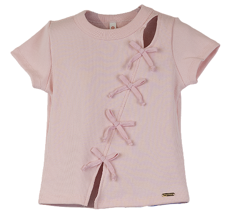 BLUSA MALHA CANELADA ROSA