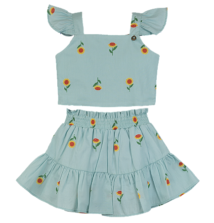 CONJUNTO GIRASSOL-LANDIA FUNDO VERDE ÁGUA