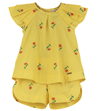 CONJUNTO GIRASSOL-LANDIA FUNDO AMARELO