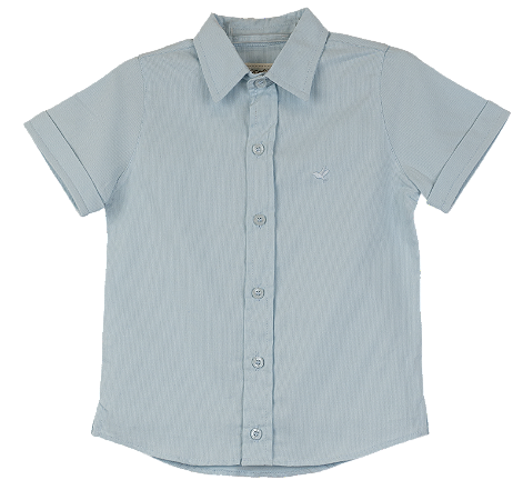 CAMISA MAQUINETADO AZUL BEBE