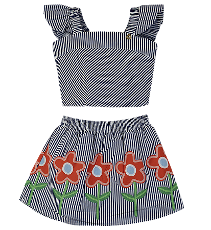 CONJUNTO CANTEIRO FLOR LUZ MARINHO