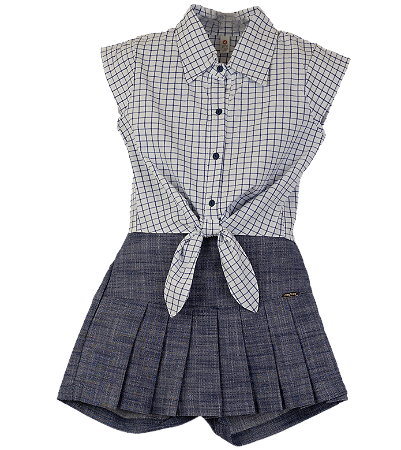 CONJUNTO ANA RUGA XADREZ AZUL
