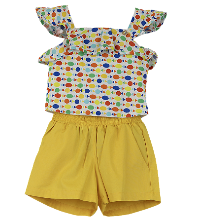 CONJUNTO ESTAMPA BALA DELICIA FUNDO BRANCO