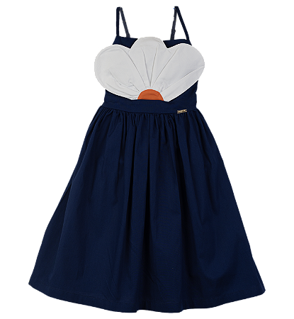 VESTIDO LISO MARINHO