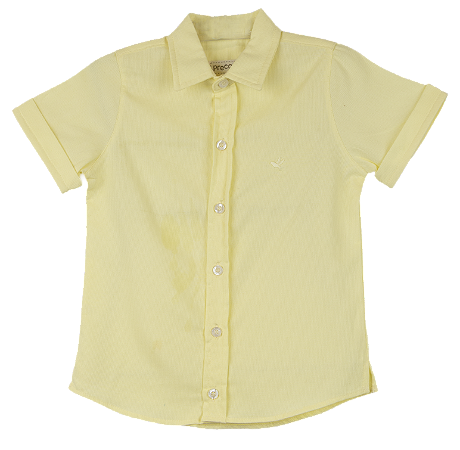 CAMISA MAQUINETADO AMARELO BEBE