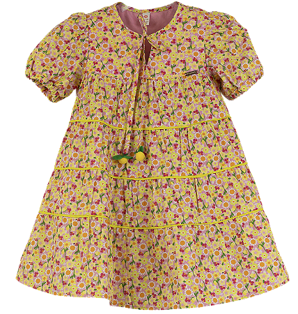 VESTIDO ESTAMPA FLORZINHA SOLAR