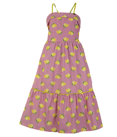VESTIDO ESTAMPA LIMAOZINHO ROSA