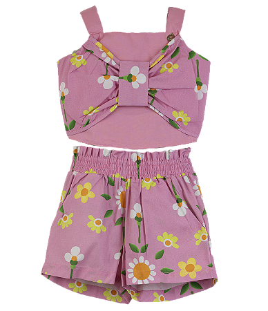 CONJUNTO ESTAMPA CAMPO SOLAR ROSA
