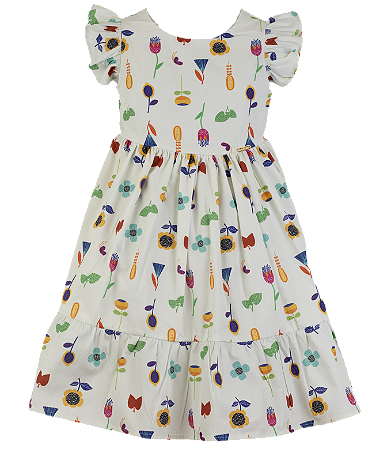 VESTIDO ESTAMPA FLORES AO VENTO OFF