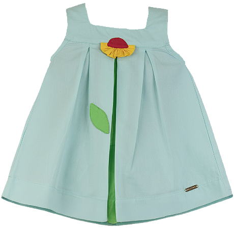 VESTIDO GALLES VERDE ÁGUA