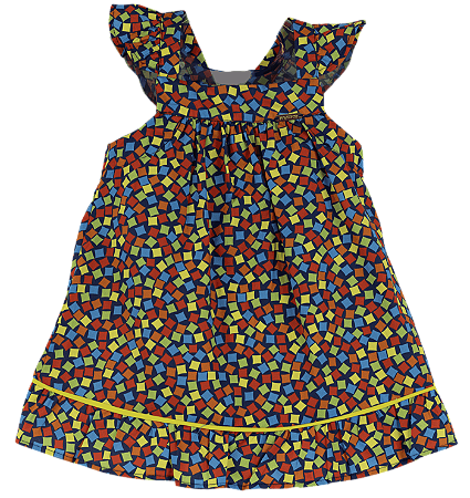 VESTIDO MINI CHICLETE COLORIDO MARINHO