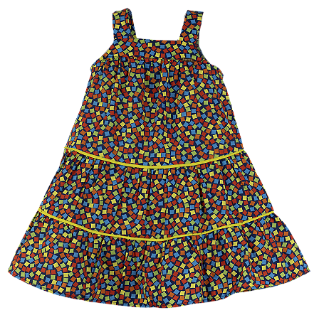 VESTIDO MINI CHICLETE COLORIDO MARINHO