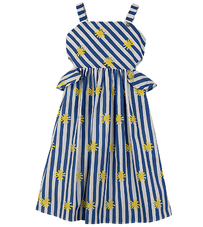 VESTIDO ESTAMPA SOL A SOL LISTRAS AZUL