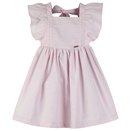 VESTIDO TECIDO TEXTURIZADO ROSA BEBE