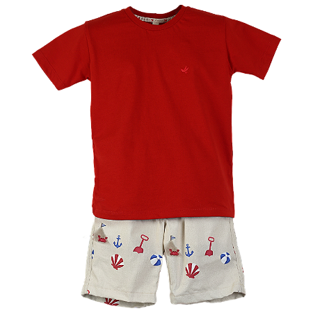 CONJUNTO ESTAMPA CASTELINHO DE AREIA
