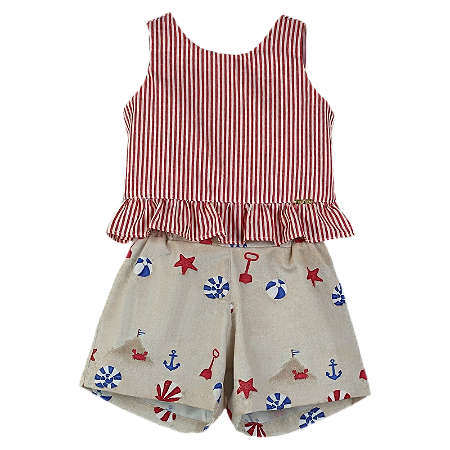 CONJUNTO ESTAMPA CASTELINHO DE AREIA