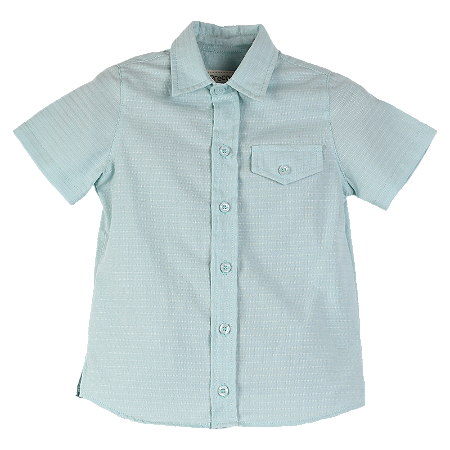 CAMISA TECIDO TEXTURIZADO VERDE ÁGUA