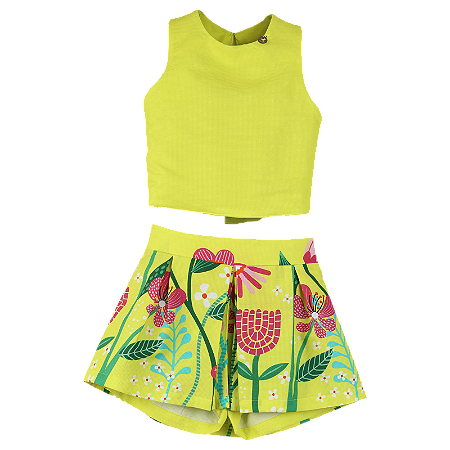 CONJUNTO ESTAMPA FLORES ENSOLARADAS