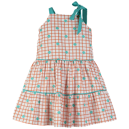 VESTIDO ESTAMPA BOLA NA REDE