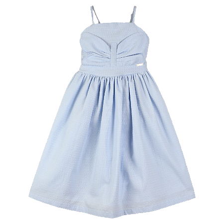 VESTIDO TECIDO TEXTURIZADO AZUL