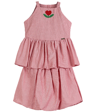 CONJUNTO LISTRADO PEQUENO VERMELHO