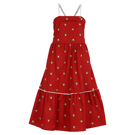 VESTIDO ESTAMPA CORAÇÃO EM FLOR