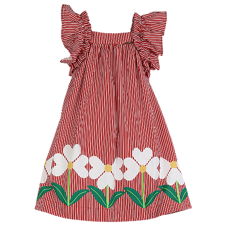 VESTIDO BARRADO CORAÇÃO EM FLOR