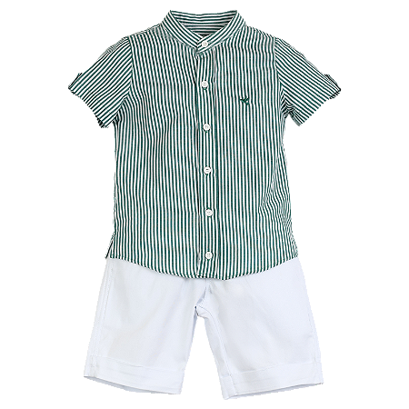 CONJUNTO LISTRADO VERDE