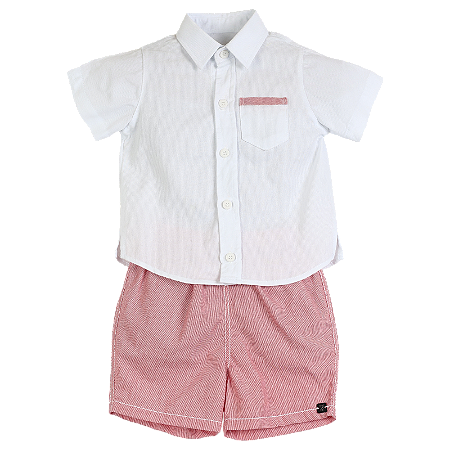 CONJUNTO BRANCO E LISTRAS