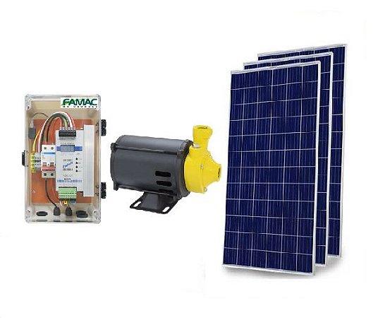 Kit Solar Bomba Press de Água Famac Fsp80-1 750w + 3 Placas