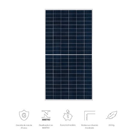 Painel Solar Elgin Fotovoltaico 540w 1000/1500vcc Monocristalino Half-cell