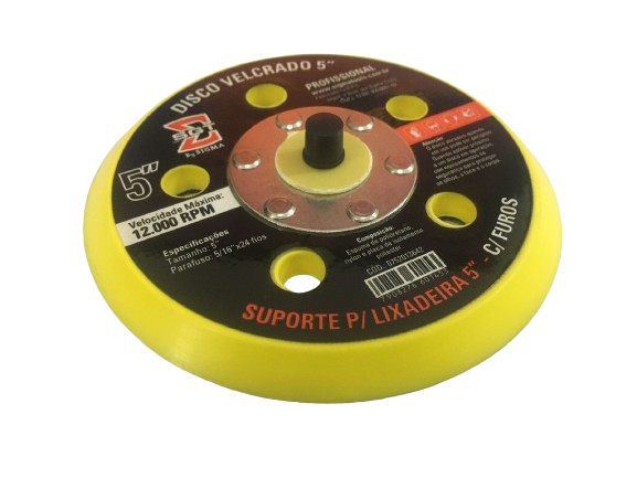Disco Velcrado 5" Com Furos Suporte Para Furadeira Sigma Tools