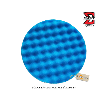 Boina Espuma Waffle 8" Azul 60 Corte Leve Para Velcro Sigma Tools