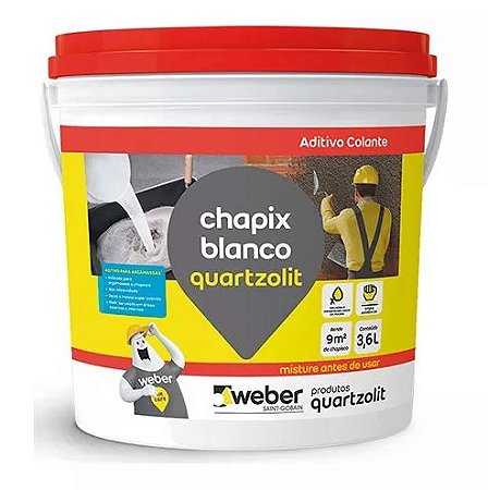 Chapix Blanco 3,6l Quartzolit Aditivo Colante para Chapisco