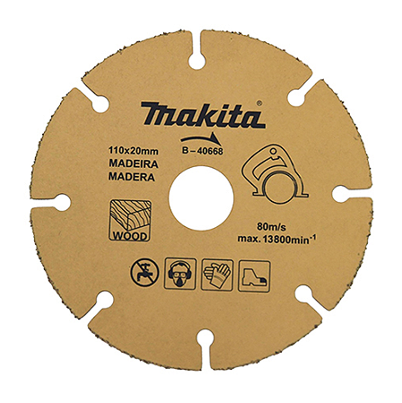 Disco de Corte Tungstenio para Madeira 110x20mm 668 Makita